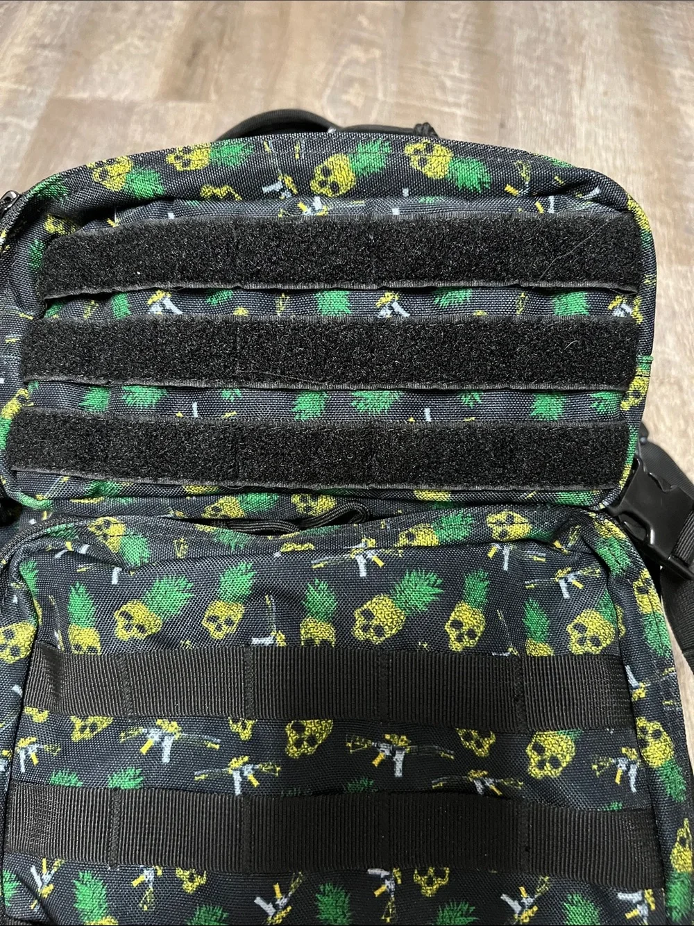 Skull Print Tactical Backpack - Black & Green